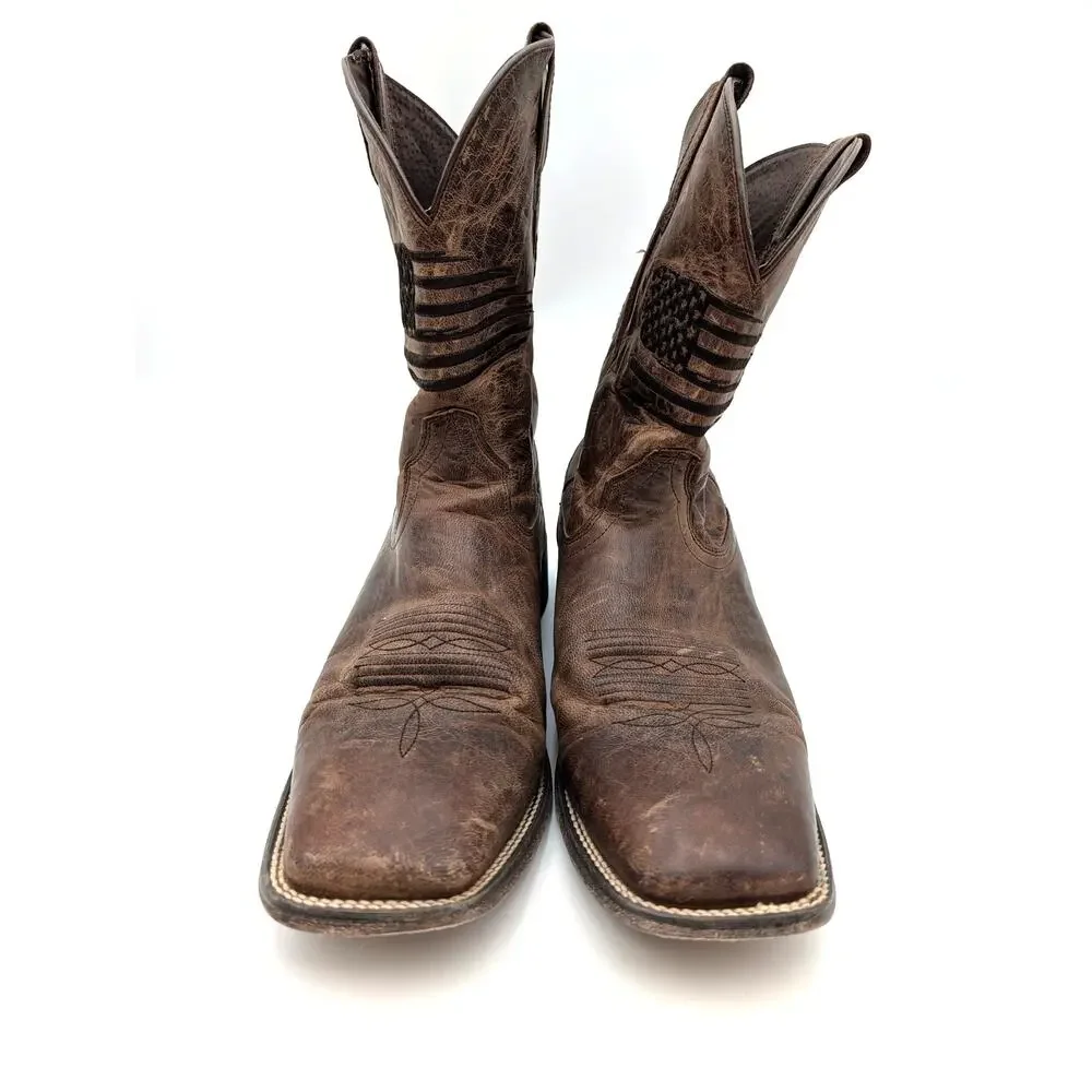 Ariat Circuit Patriot Western Boots Square Toe Men's Brown Size US14D EU48